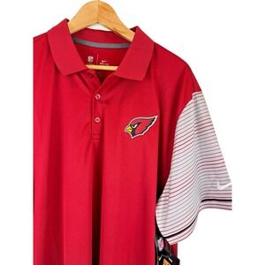 Nike Golf Dri Fit Arizona Cardinals Mens XXL NFL On Field Apparel Polo Shirt Red